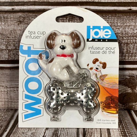 JOIE WOOF Loose Leaf Tea Cup Steel Dog Infuser NEW - Picture 1 of 2